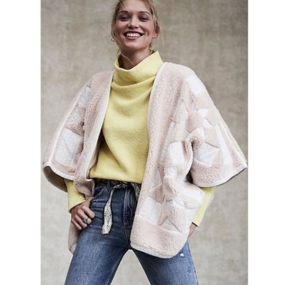 Free People Sweaters - Free People Heirloom Cardigan Wrap Jacket Cream